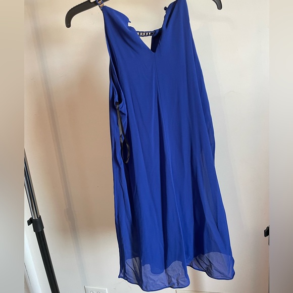 Blue Dress with Gold Top Size M - Picture 3 of 4